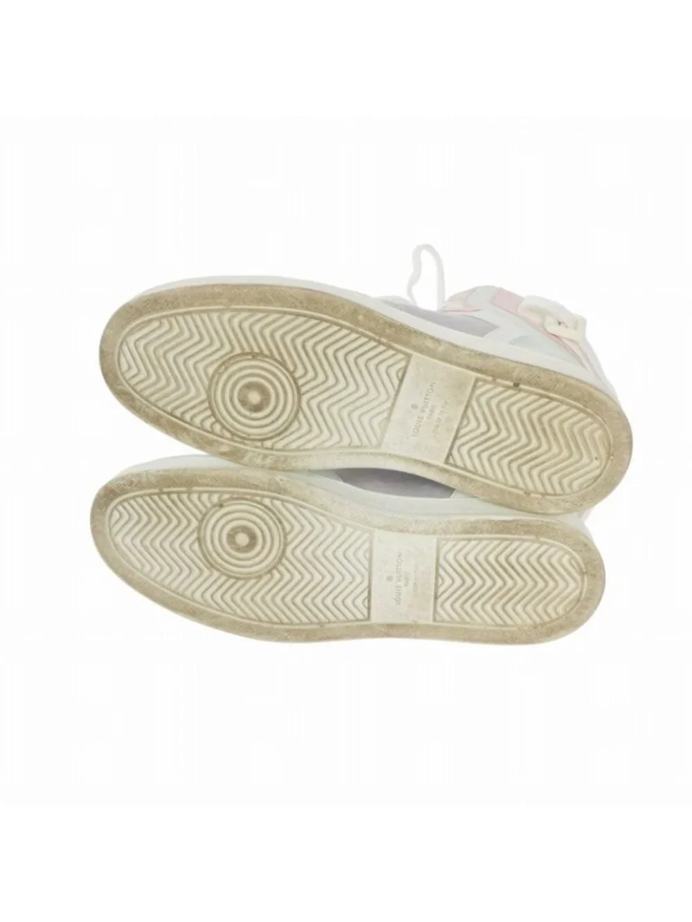 Louis Vuitton Rivoli Line High Cut Sneakers 7 Light Blue Pink
